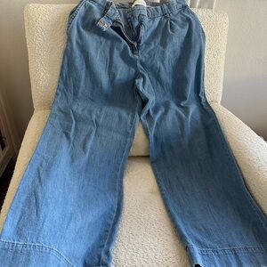 Zara Blue Flare & Wide Leg Jeans
